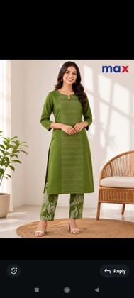 Beautiful Mehendi colour kurti