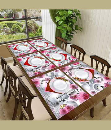 CreadCraft PVC Solid Rectangle Table Mats ( 40 cm x 30 cm ) Pack of 1 - Multi