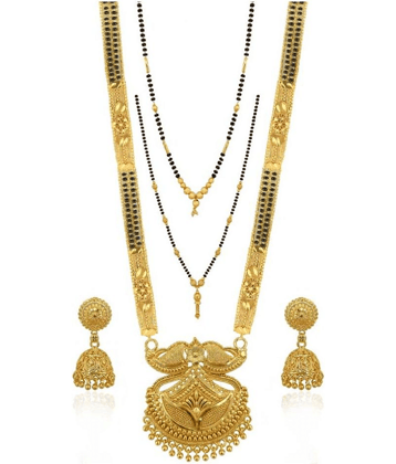 Brass Gold-plated Jewel Set  (Gold)