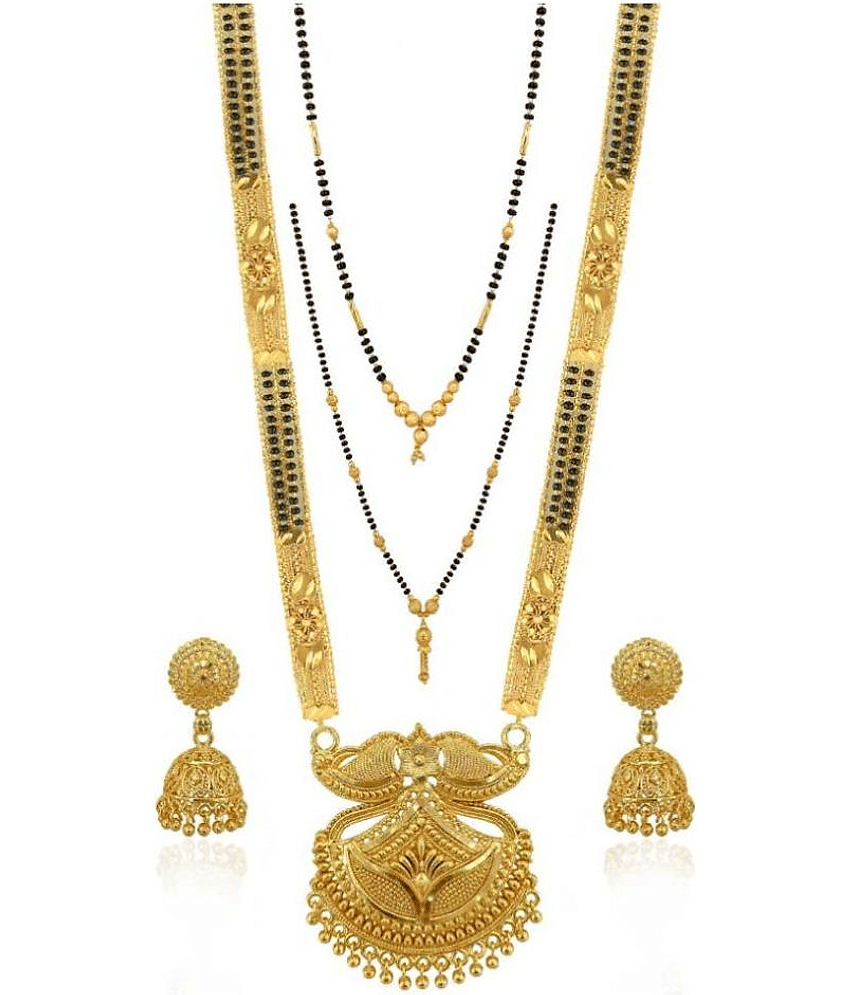 Brass Gold-plated Jewel Set  (Gold)