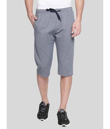 Avoq - Grey Melange Cotton Blend Men's Three-Fourths ( Pack of 1 )