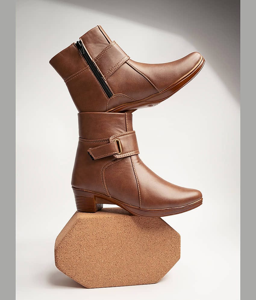 Shoetopia Black Women's Ankle Length Boots