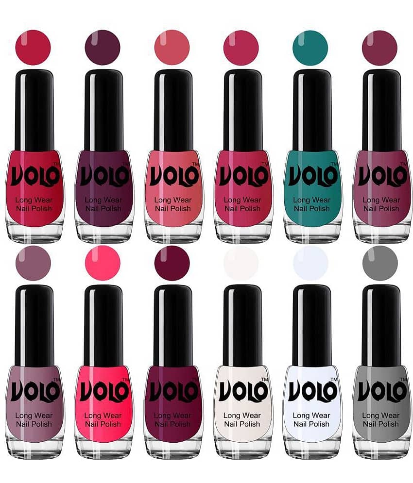 VOLO Best Affordable FullYear Collection Nail Polish Combo 12 Pcs Multi Glossy 60 mL