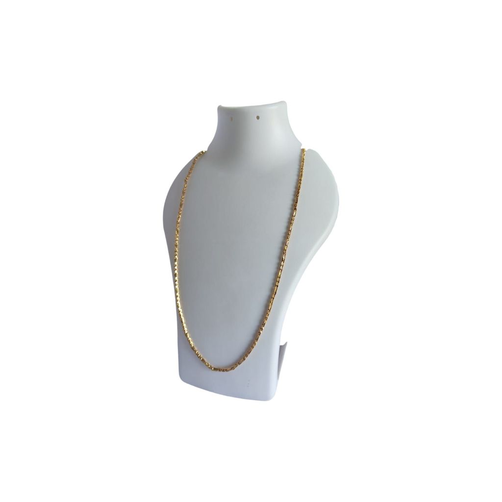 Yellow Gold Singapore Chain Necklace for Men and Women - 20 Inches