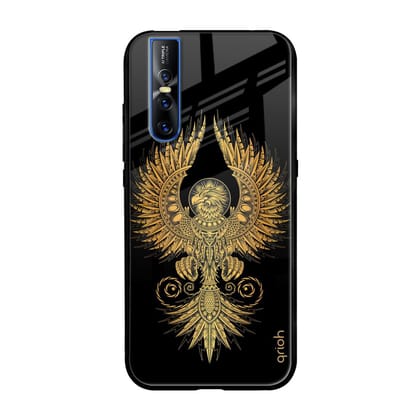 Mythical Phoenix Art Glass Case for Vivo V15 Pro