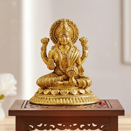 Premium Brass Laxmi Idol for Home Temple & Festive Gifting, Height : 1.5 Inch (BSMAS1872 L)
