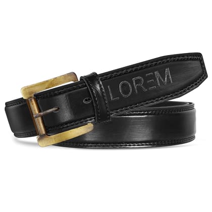 LOREM Black Formal/casual PU Leather Belt For Men BT08-BKL05