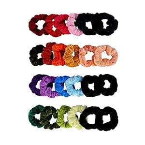 Women Set of 24 Velvet Scrunchies