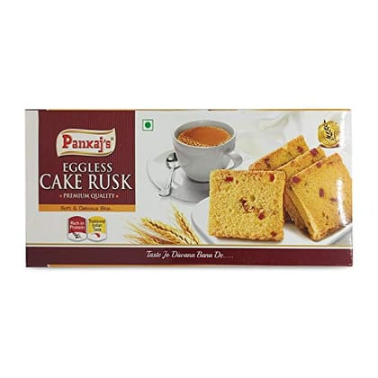 pankaj's eggless cake rusk 250 gm (buy 1 get 1 free)