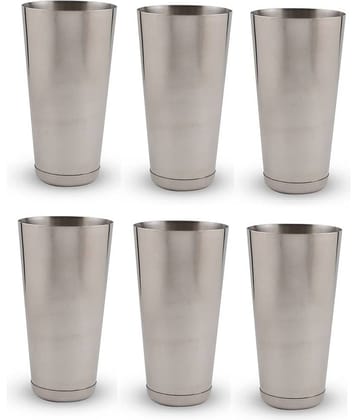 Dynamic Store Stainless Steel mocktail / lassi glasses - Set of 6- Large 