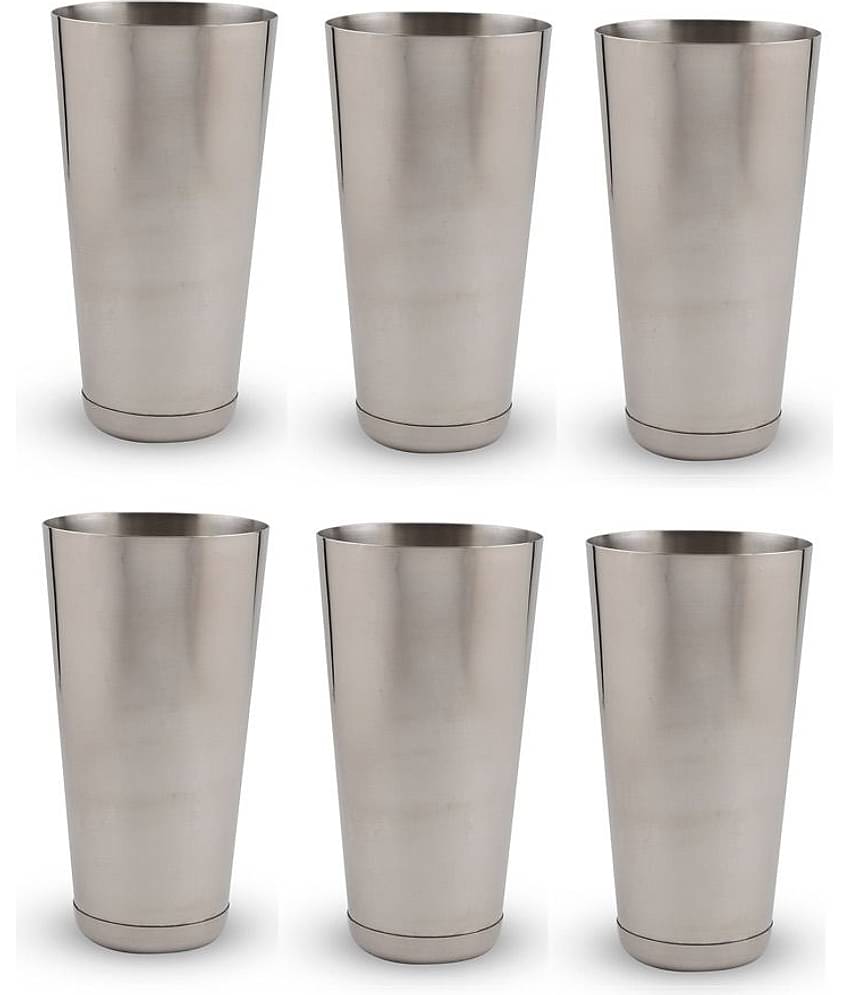 Dynamic Store Stainless Steel mocktail / lassi glasses - Set of 6- Large 