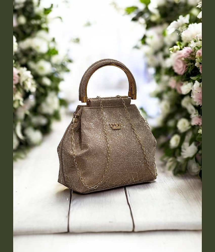 Fine Design Gold Faux Leather Potli