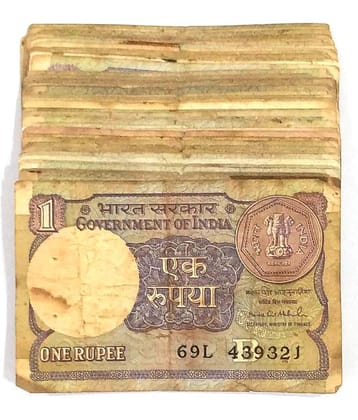 1 Rupees Note Small Coin ( Pack of 20 ) Mix Governor, Condition as per Image