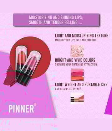 Pinner Minis Pout Party Matte Lipstick Highly Pigmented Mini Lipsticks (Set of 12 )