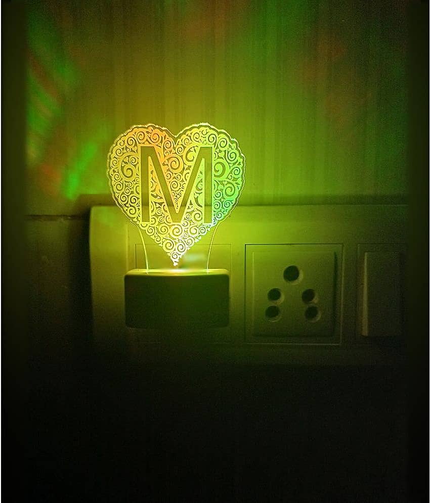 DIONA Night Lamp M Alphabet Heart Shape Birthday, Valentine, Anniversary Gift