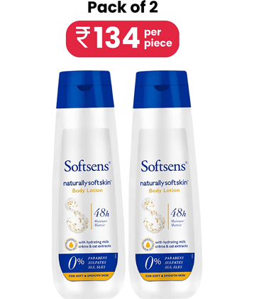 Softsens Naturally Soft Skin Body Lotion For All Skin Type 200ml, Pack of 2
