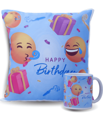 Ros - Light Blue Gifting Printed Cushion