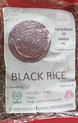 BLACK RICE  1 KG from Doyang Dhansiri Fed Bamboo FPC