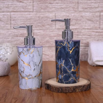 Liquid Soap Dispenser. Unbreakable Plastic Dispenser for Sanitizer Lotion Shampoo. Handwash Bottle for Kitchen, Bathroom, Shower, Wash Basin, Sink - 250ML (Combo, Pack of 2)