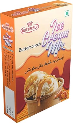 Butterfly Instant Ice Cream Mix, 150 Grams (Butterscotch) (Size - 153 g Box Pack, Flavor - Butter Scotch) by Butterfly Dessert Mixes and Bakery Needs.