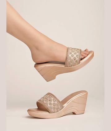 Stylestry Gold Women's Sandal Heels