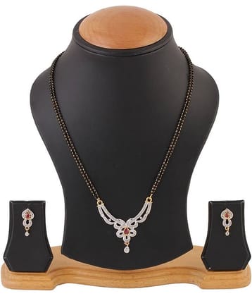 Youbella Silver Alloy Mangalsutra Set With Chain