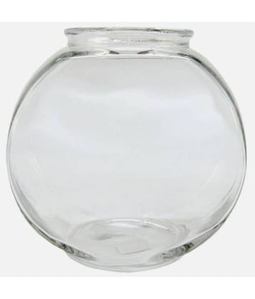 Somil Clear & Transparent Round Glass Fish Pot For Joom View Of 6 Inch Table Top-Fb03