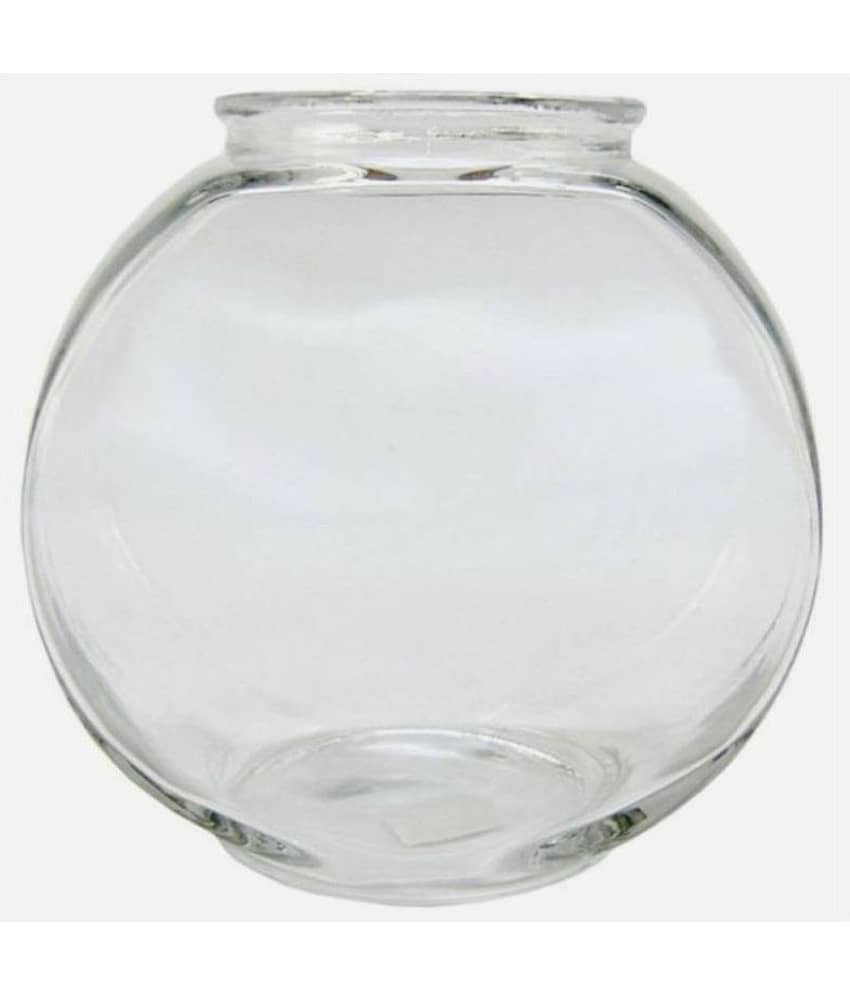 Somil Clear & Transparent Round Glass Fish Pot For Joom View Of 6 Inch Table Top-Fb03