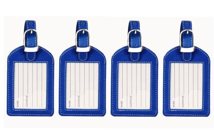 Sukeshcraft Luggage Tags Suitcase Tag Travel Bag Labels Combo 4 Pcs.