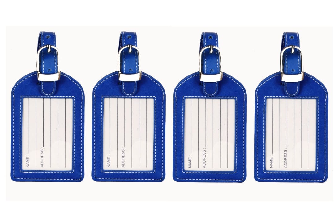 Sukeshcraft Luggage Tags Suitcase Tag Travel Bag Labels Combo 4 Pcs.