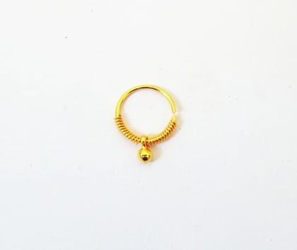 Girls Nose Ring Double Haif Plus Latkan Diamond Nose Pin for Women And Girl Pack of 1