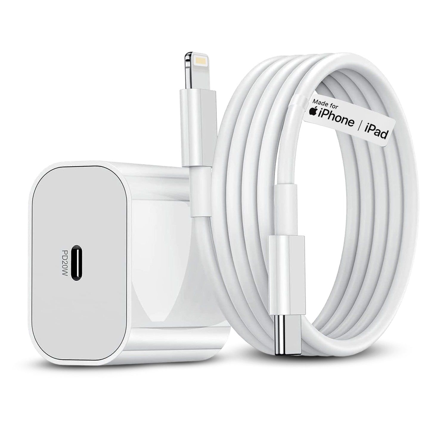 Digimate 20W Charger with Lightning Cable Compatible with iPhone 14/14Plus/14Pro/14Promax 13/13Pro/13Promax (White)(DG-ADP-1004)