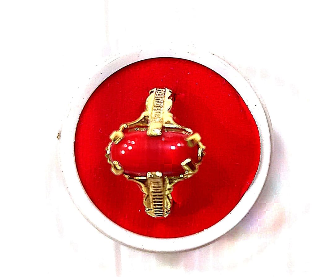 Red Stone Gold Plated Ring