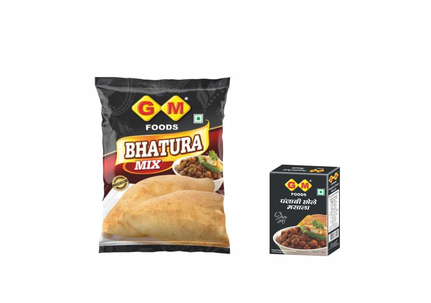 GM Foods Bhatura Mix 400 Gram (Pack Of 2) + Punjabi Chole 100 Gram (Pack Of 2)