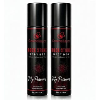 Rock Stone Body Deo - Pack of 2 (75ml Each)  Long Lasting Fragrance  All Day Freshness  Men  Women Deodorant Spray