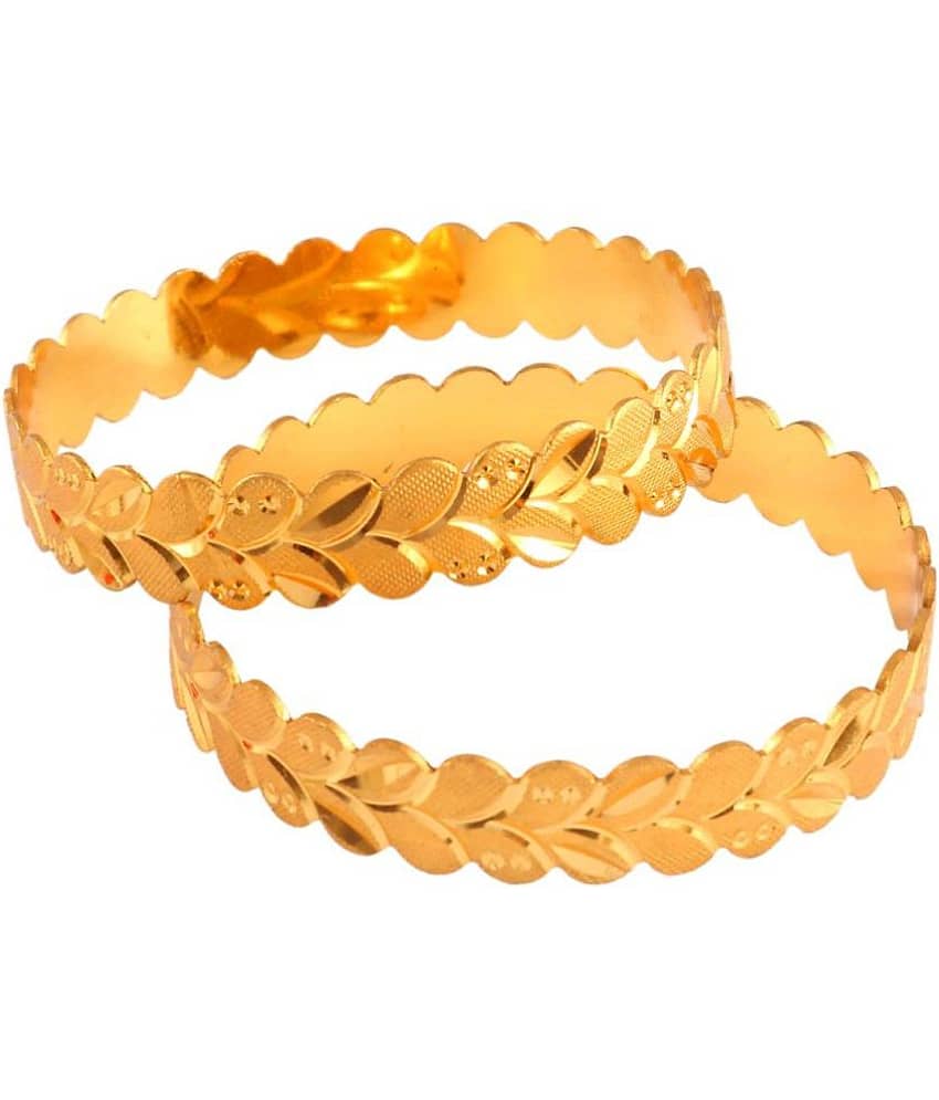 Jewar Mandi - Gold Bangle ( Pack of 2 )