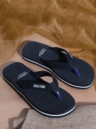 FORVELA CushioFeet Ortho Doctor Slipper for Women-BLACK / 4 UK / 37 EURO