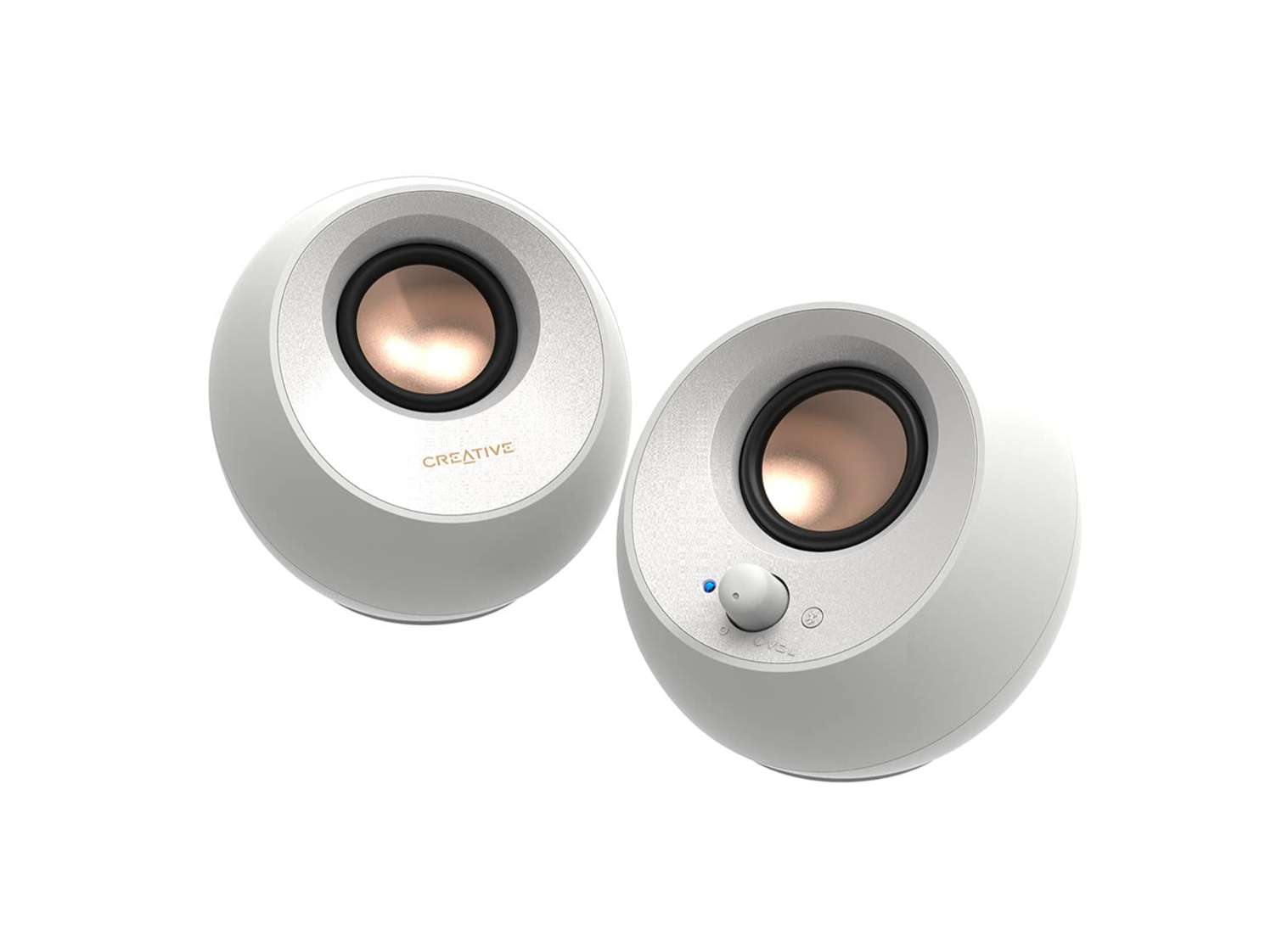Creative Pebble V3 Minimalistic 2.0 Desktop Speakers  - White