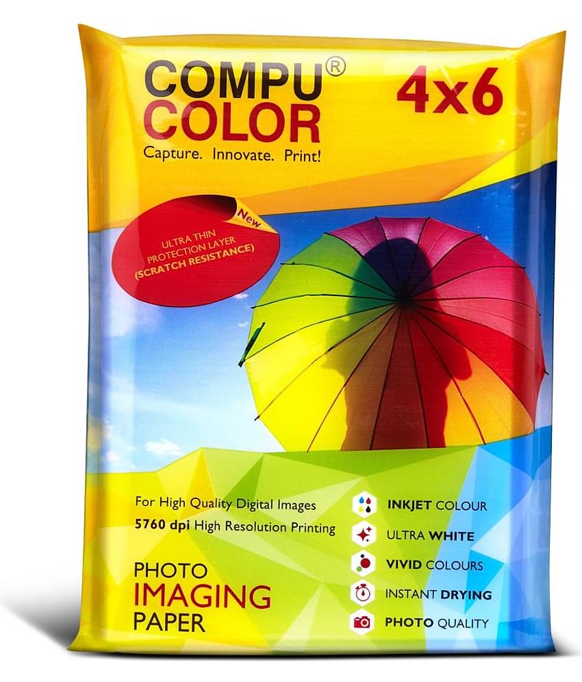 COMPUCOLOR RESIN COATED TRUE Photo Lustre Photo Paper 275GSM (4x6 inches, 100 sheets)