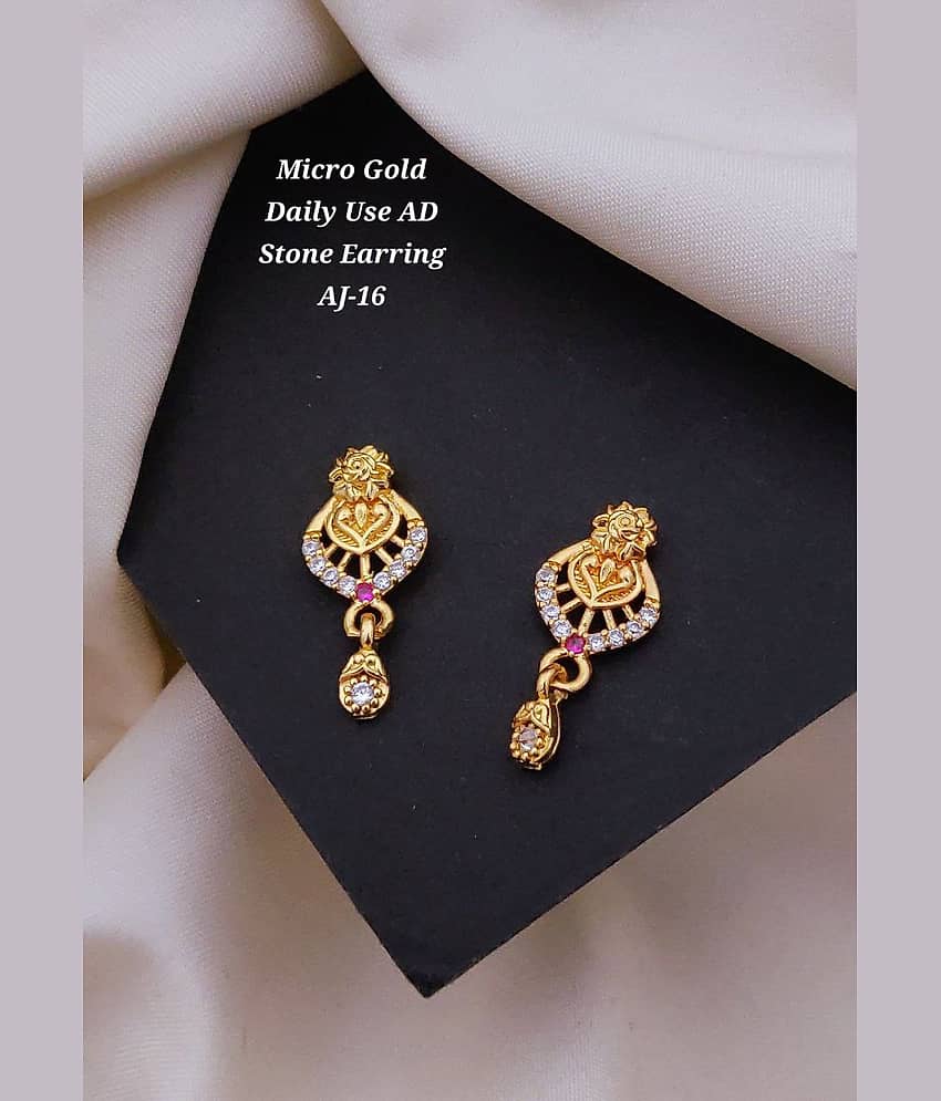 Shivay Fashion Gold Jhumki Earrings ( Pack of 1 )