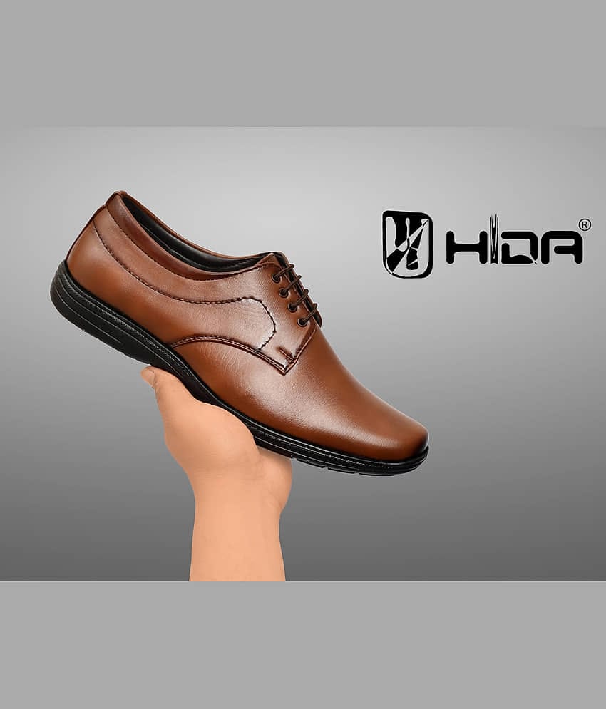 Frencho Tan Men's Derby Formal Shoes
