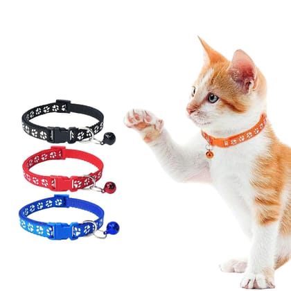 3 Pcs Printed Cat Collar-Solid / 3 Pcs