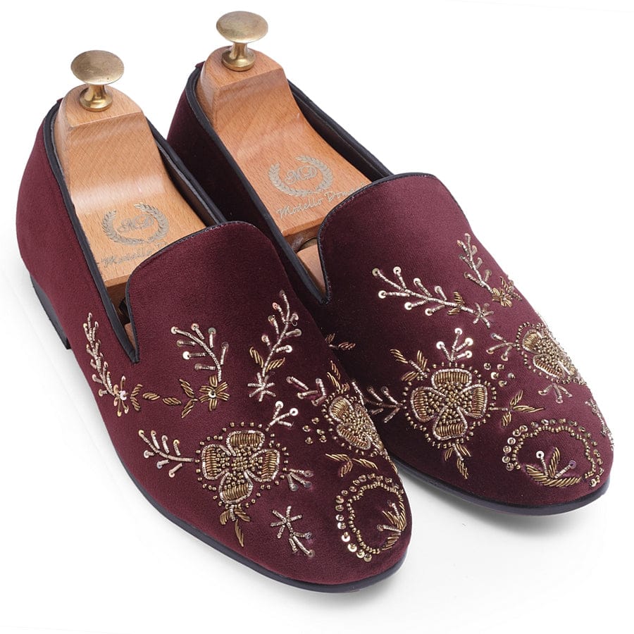 The Clover Slipons (Wine)-EU 41 / UK 7