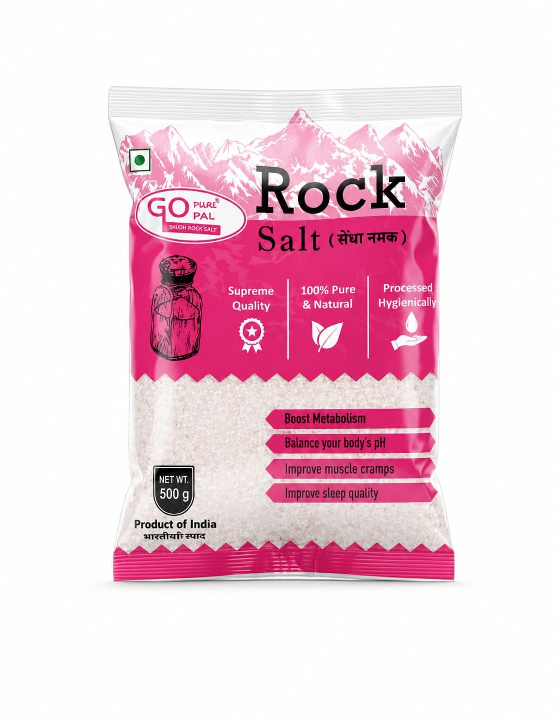 Gokul Gopal Rock Salt, Boosts Metabolism, Balances pH, Improves Sleep Quality, Hygienically Processed