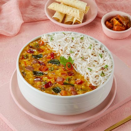 Dal Fry Rice Bowl.