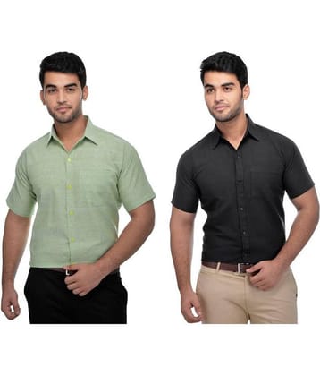 DESHBANDHU DBK Cotton Regular Fit Half Sleeves Men's Formal Shirt - Multi ( Pack of 2 )
