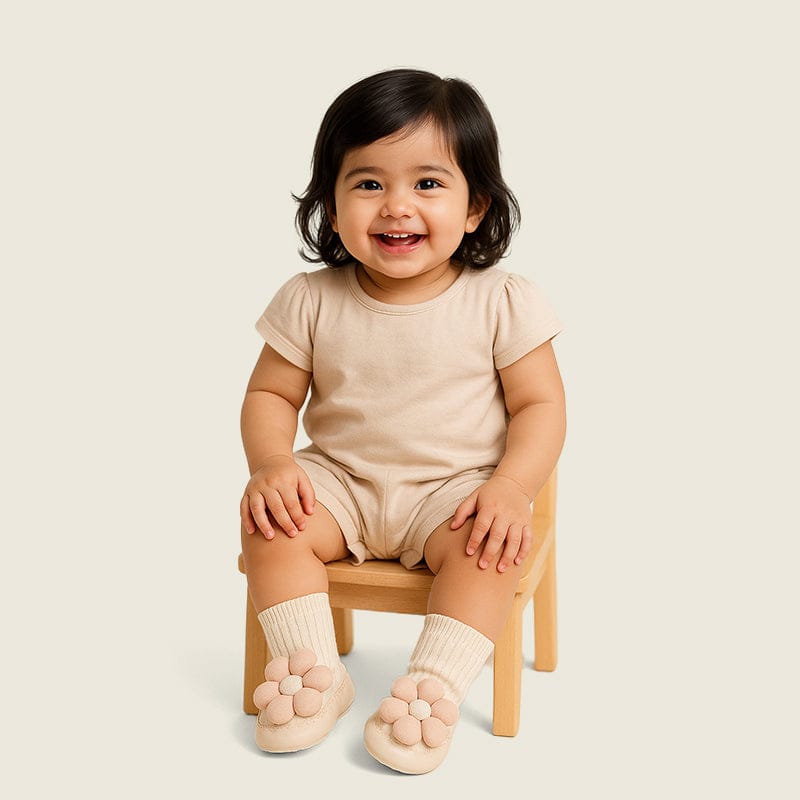 Flora Baby Socks-0-6 M / White