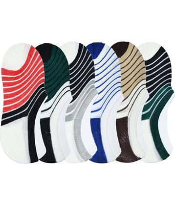 Tahiro Multicolour Striped Casual Footies Loafer Socks - Pack Of 6