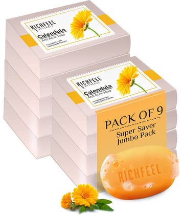 Richfeel Antibacterial Soap for All Skin Type ( Pack of 9 )