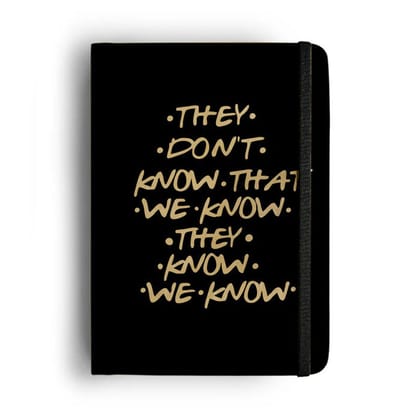 Mooch Hardcover Unruled Diaries A6 They Know-BUFF CARTRIDGE